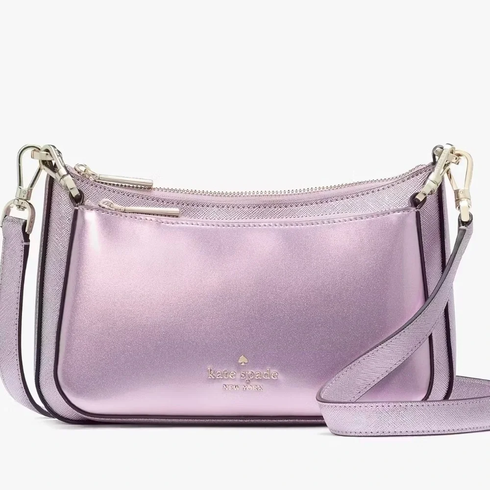 NWT Kate Spade Quartz Pink Duet Patent Crossbody Duo